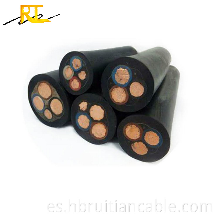 H07RNF 3 núcleo 4 núcleo 4 mm 6 mm 6 mm PVC Cape de goma con recubrimiento eléctrico de goma cable sumergible